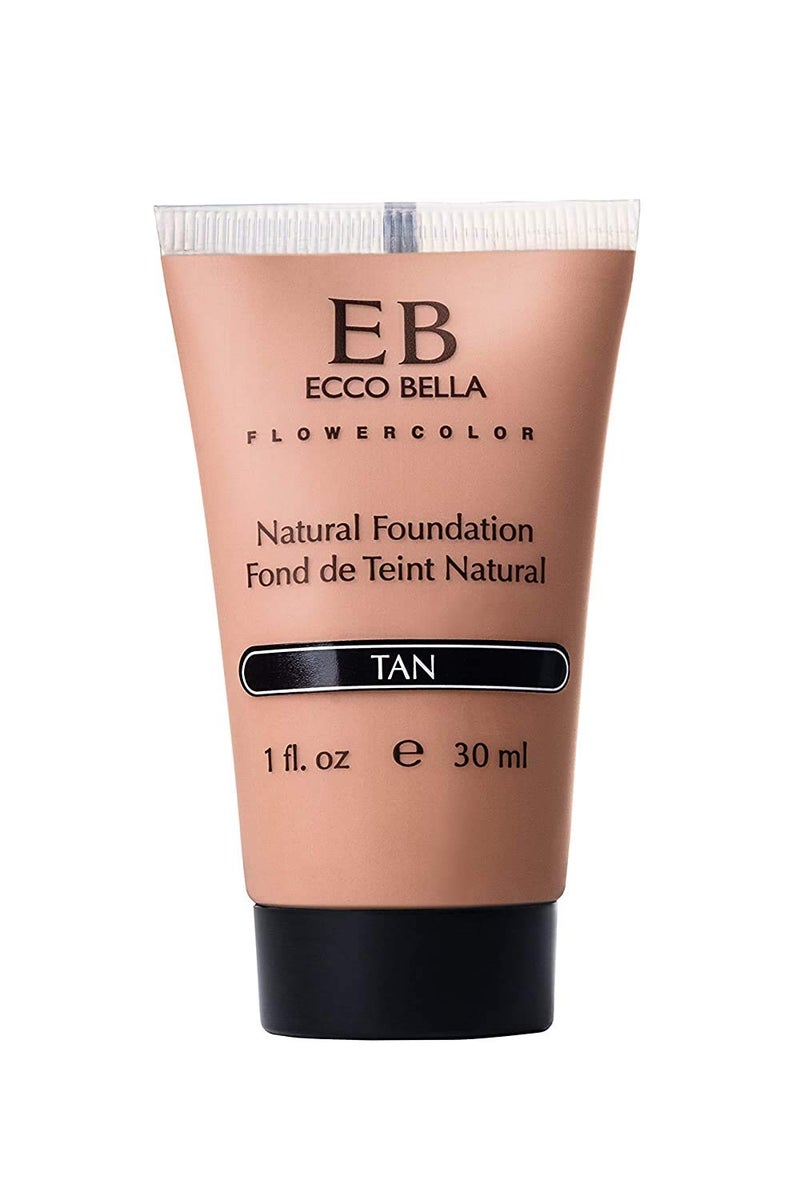 Ecco Bella Liquid Foundation Makeup  Lightweight Buildable Coverage  Hydrating Foundation  Clean Foundation Makeup Vegan  Protects  Hydrates Skin  Tan